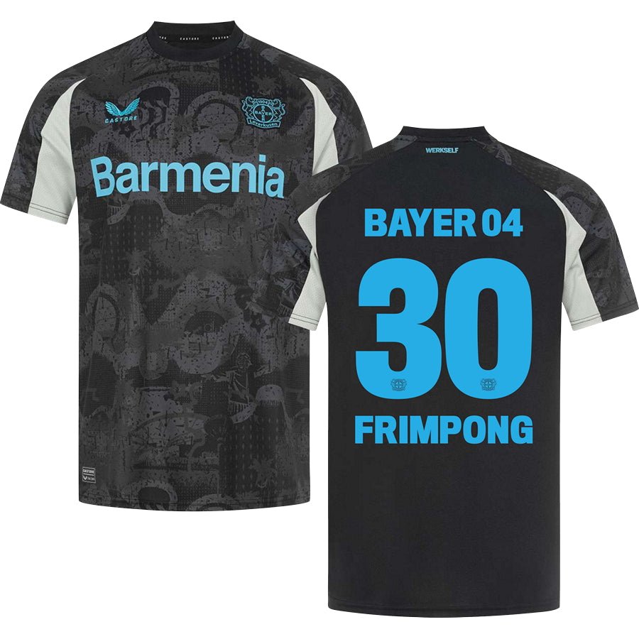 Bayer Leverkusen Jeremie Frimpong 30 Third Trikot 2024-2025 Bayer Leverkusen Jeremie Frimpong 30 Third Trikot 2024-2025