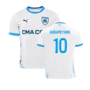 Olympique Marseille Aubameyang 10 Home Trikot 2024-2025