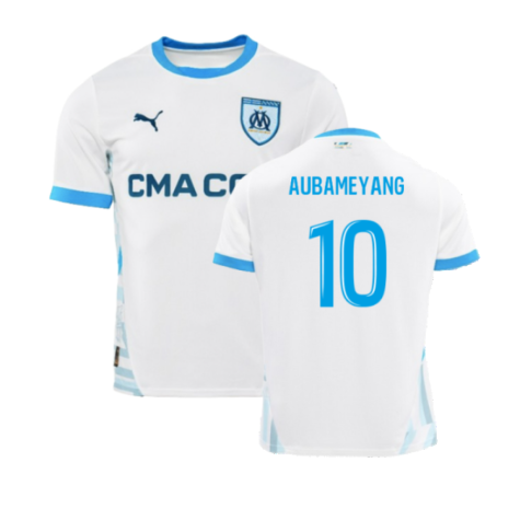 Olympique Marseille Aubameyang 10 Home Trikot 2024-2025