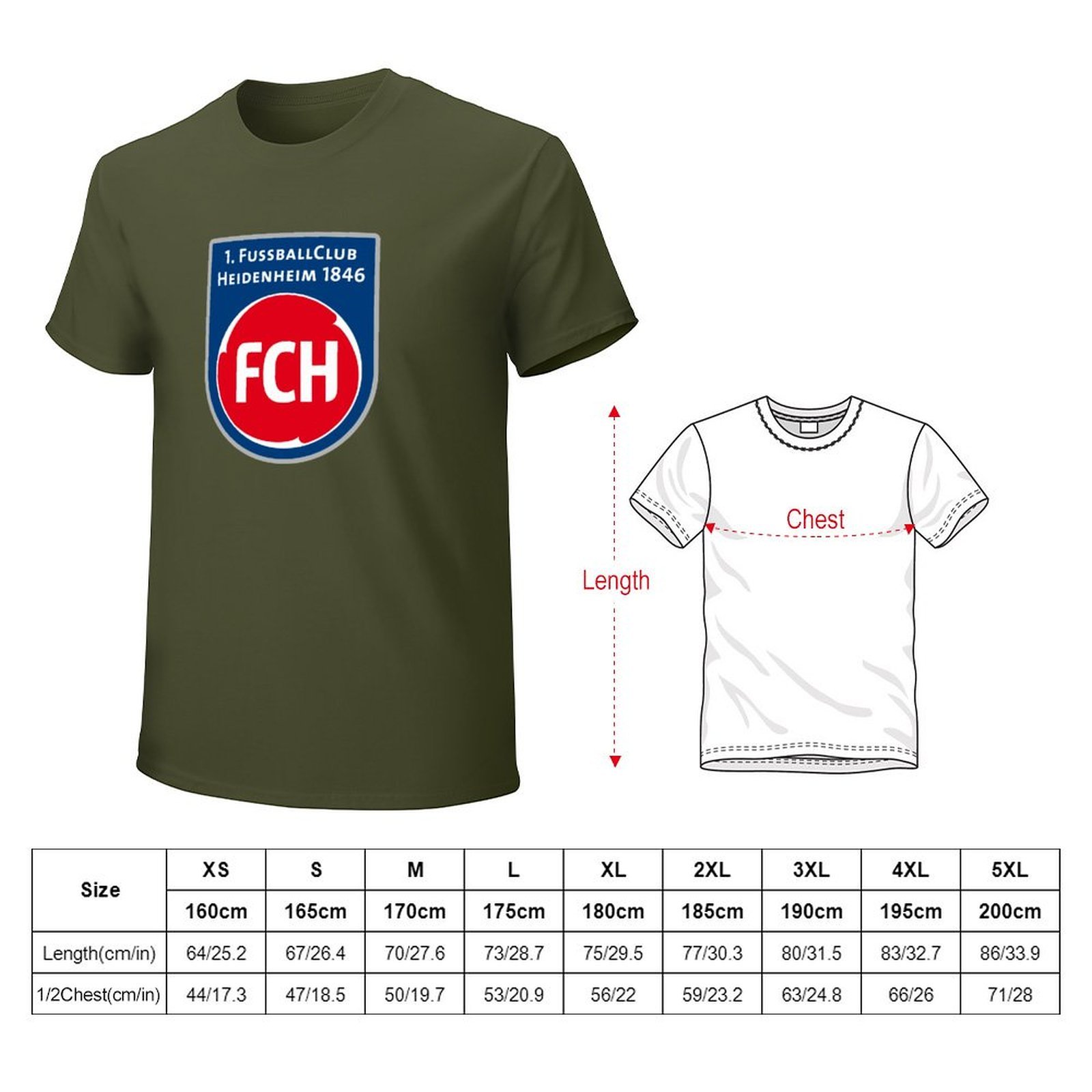 FC Heidenheim Core Stretch Slim Cneck Gildan Tee T-Shirt Herren FC Heidenheim Core Stretch Slim Cneck Gildan Tee T-Shirt Herren