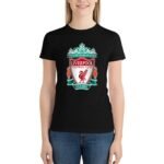 FC Liverpool Damen Kurzarm Rundhals T-Shirt Casual Sommer Tops