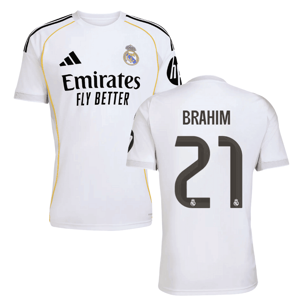 Real Madrid Brahim Díaz 21 Home Trikot 2025-2026 Real Madrid Brahim Díaz 21 Home Trikot 2025-2026
