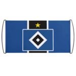 Hamburger SV Transparente Beim Fußballspiel, Fans Schwenken Fahnen