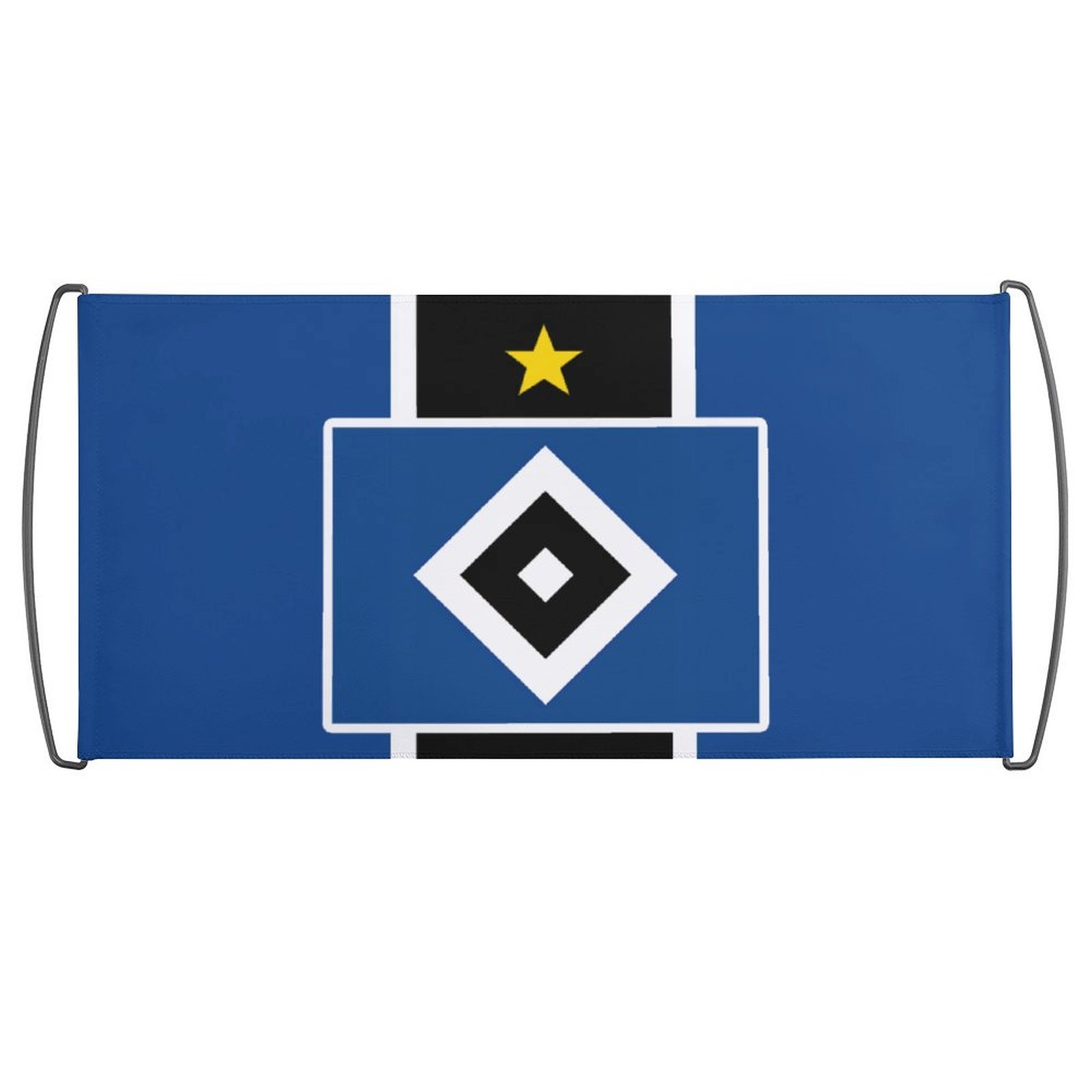 Hamburger SV Transparente Beim Fußballspiel, Fans Schwenken Fahnen Hamburger SV Transparente Beim Fußballspiel, Fans Schwenken Fahnen