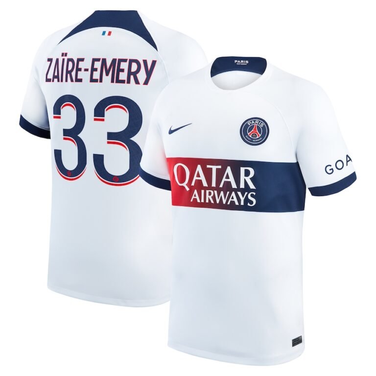 Paris Saint-Germain Warren Zaïre-Emery 33 Away Trikot 2023-2024