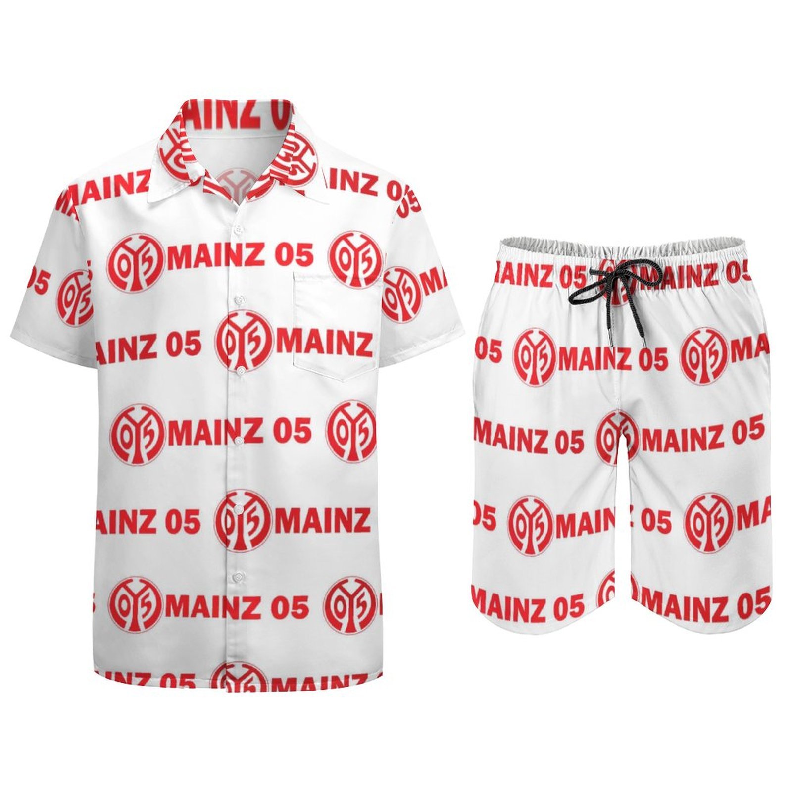 Mainz 05 Lässiges Strandbekleidungsset Kurzärmeliges Hemd Plus Strandhose Mainz 05 Lässiges Strandbekleidungsset Kurzärmeliges Hemd Plus Strandhose