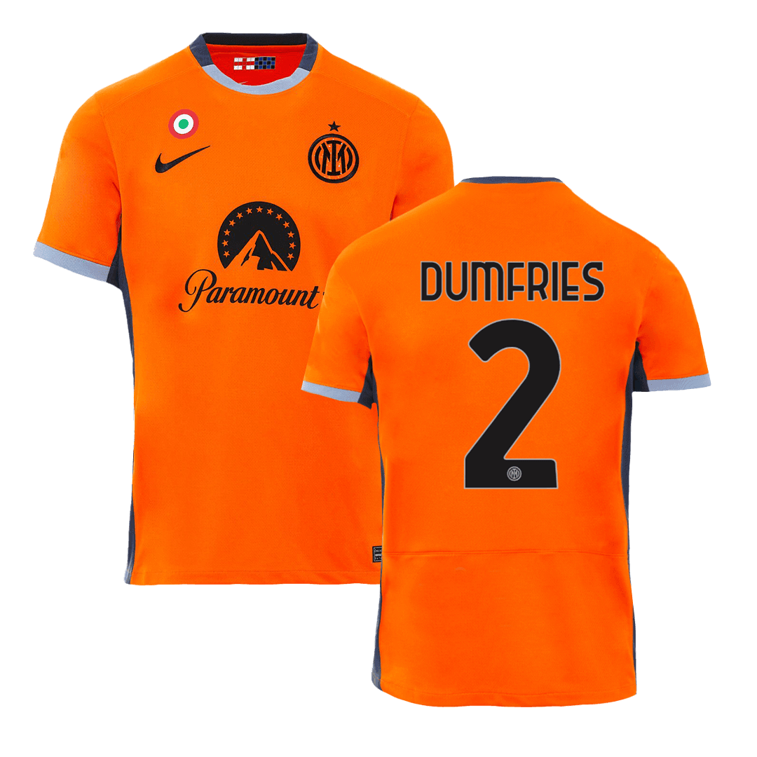 Inter Mailand Denzel Dumfries 2 Third Trikot 2023-2024 Inter Mailand Denzel Dumfries 2 Third Trikot 2023-2024