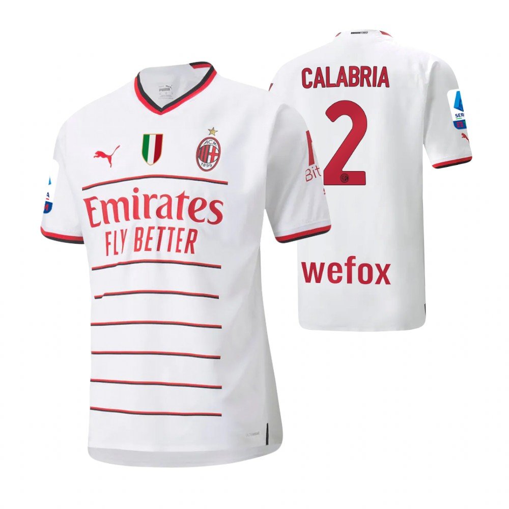 AC Mailand Davide Calabria 2 Away Trikot 2022-2023 AC Mailand Davide Calabria 2 Away Trikot 2022-2023
