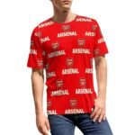 Arsenal Unisex 3D Vollständig Druck Kurzarm T-Shirts Beiläufige Tee Tops