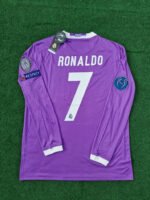 Real Madrid Cristiano Ronaldo 7 Retro Langarm Away Trikot 2016-2017