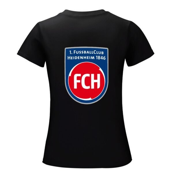FC Heidenheim Damen Kurzarm Rundhals T-Shirt Casual Sommer Tops