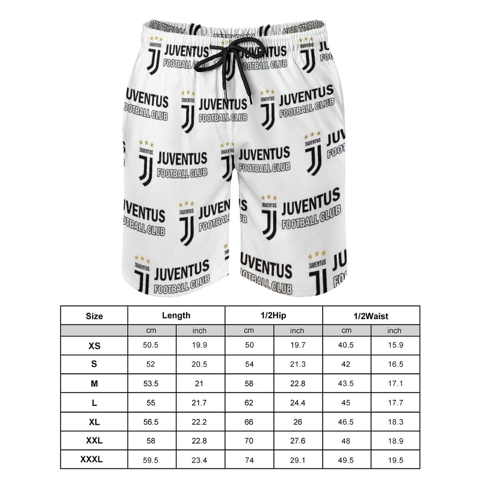 Juventus FC Herren Badehose Schnelltrocknende Strandshorts Mit Tasche Kordelzug Shorts Juventus FC Herren Badehose Schnelltrocknende Strandshorts Mit Tasche Kordelzug Shorts
