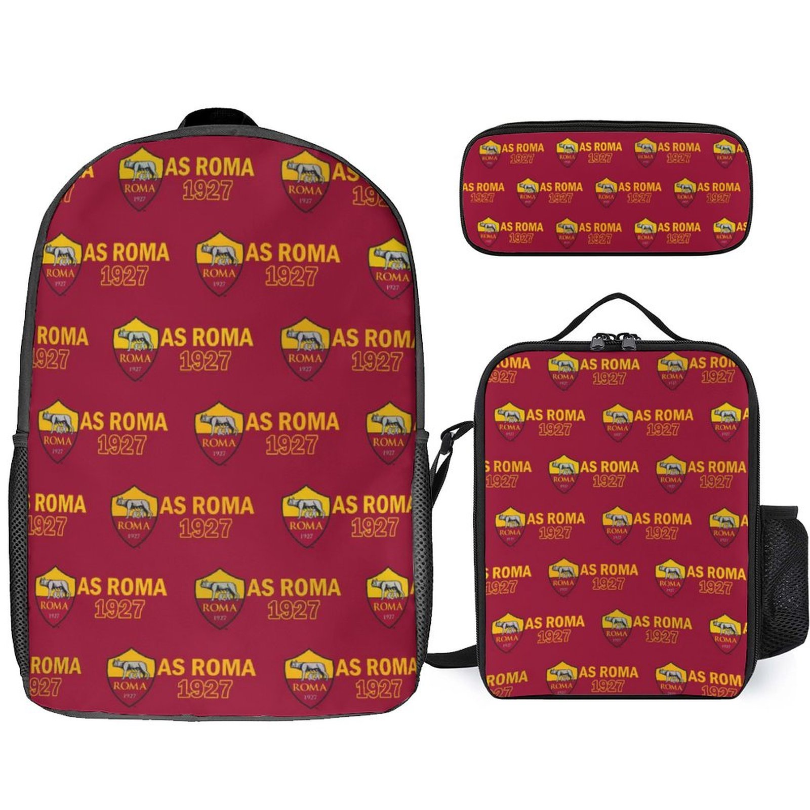 AS Rom Student Schulranzen Lunchbag Stifttasche Kombination AS Rom Student Schulranzen Lunchbag Stifttasche Kombination