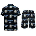 Inter Mailand Lässiges Strandbekleidungsset Kurzärmeliges Hemd Plus Strandhose