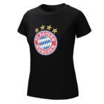 Bayern München Damen Kurzarm Rundhals T-Shirt Casual Sommer Tops