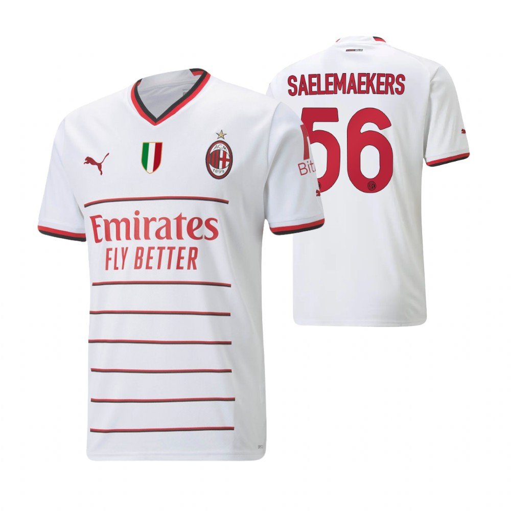 AC Mailand Alexis Saelemaekers 56 Away Trikot 2022-2023 AC Mailand Alexis Saelemaekers 56 Away Trikot 2022-2023