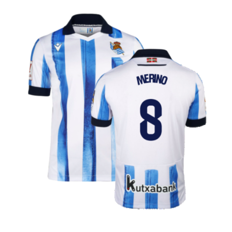 Real Sociedad Mikel Merino 8 Home Trikot 2023-2024