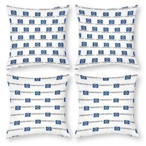 Hamburger SV Dekorative 4er Set Kissenbezüge Kissenhülle Sofakissen Bezug