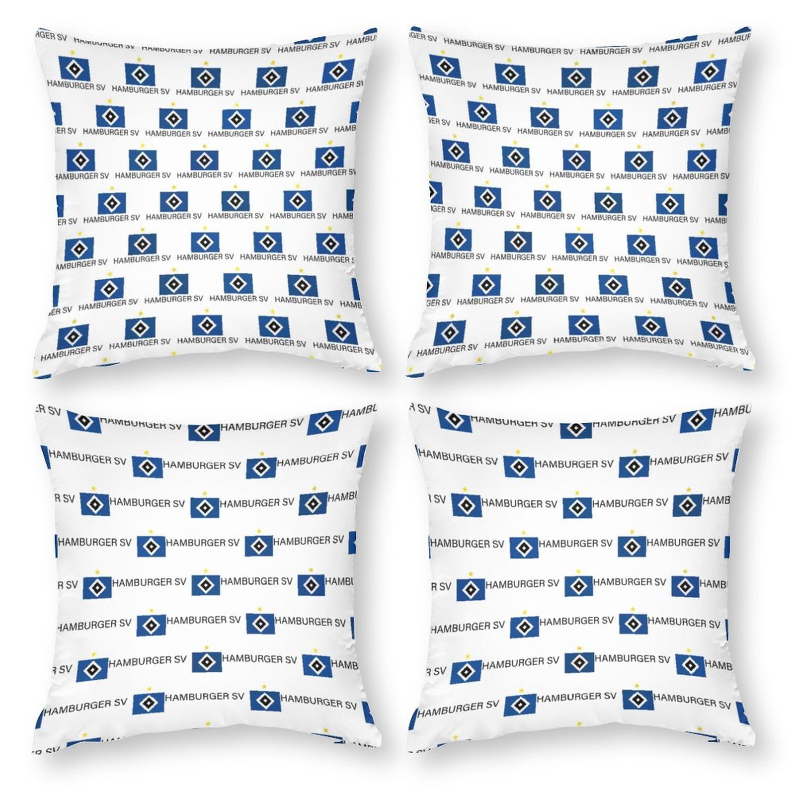 Hamburger SV Dekorative 4er Set Kissenbezüge Kissenhülle Sofakissen Bezug Hamburger SV Dekorative 4er Set Kissenbezüge Kissenhülle Sofakissen Bezug