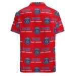 Paris Saint-Germain Kurzärmelige Herrenhemden, Passform Sommer Kurzarm Casual Button-Down Hemden