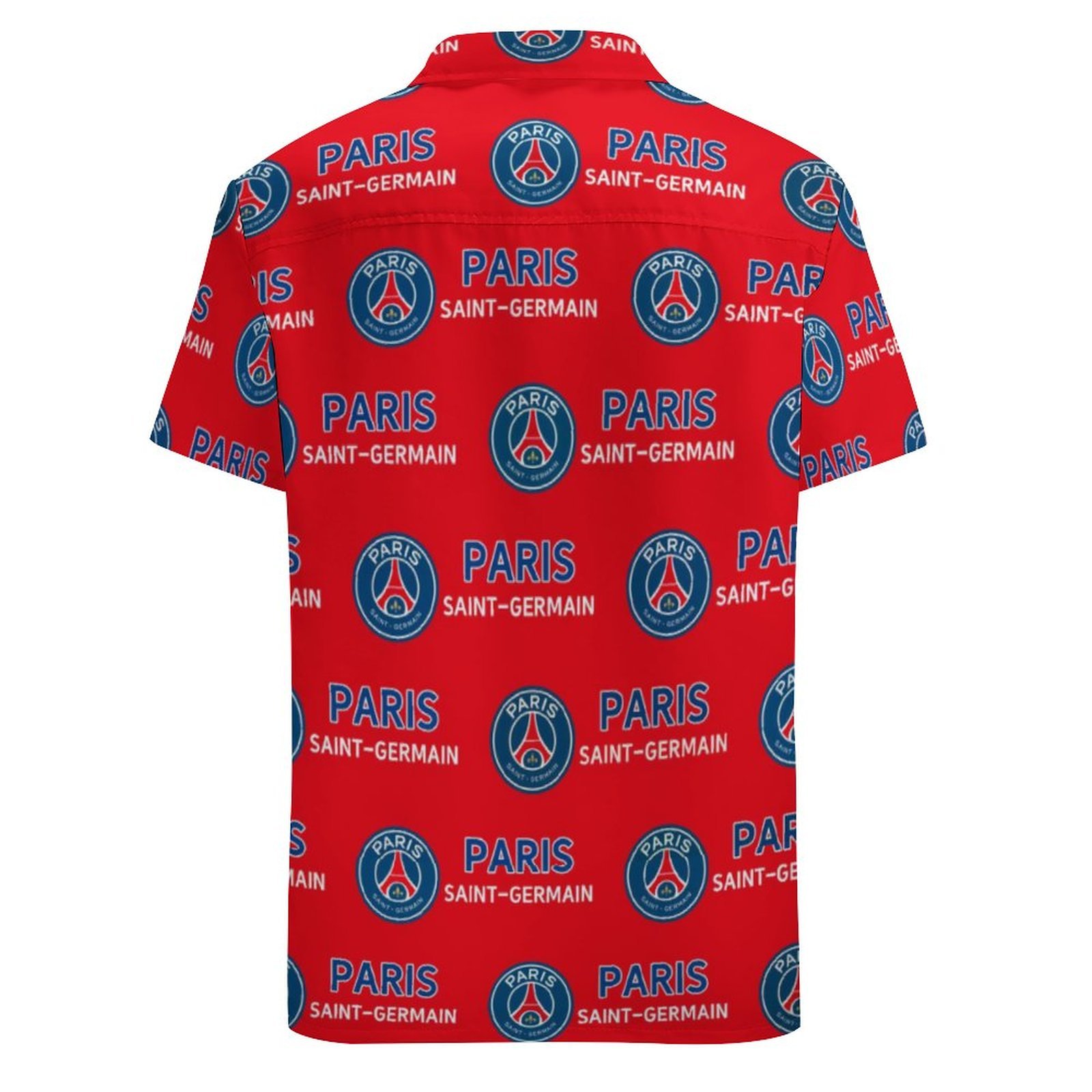 Paris Saint-Germain Kurzärmelige Herrenhemden, Passform Sommer Kurzarm Casual Button-Down Hemden Paris Saint-Germain Kurzärmelige Herrenhemden, Passform Sommer Kurzarm Casual Button-Down Hemden
