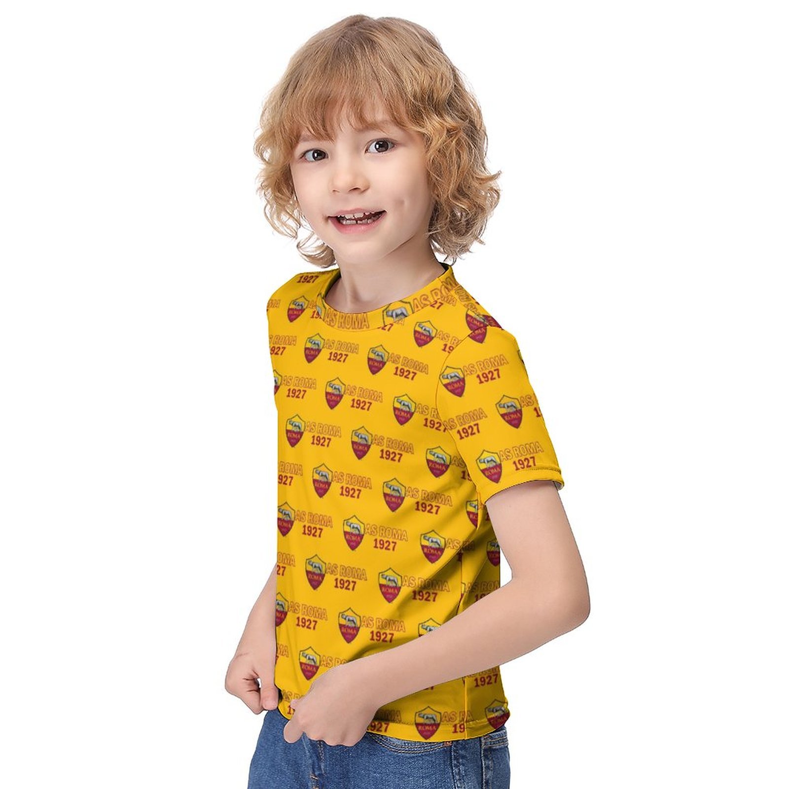 AS Rom Jungen Mädchen Kurzarm 3D-Druck T-Shirt Rundhals-Sommerhemd Tops AS Rom Jungen Mädchen Kurzarm 3D-Druck T-Shirt Rundhals-Sommerhemd Tops