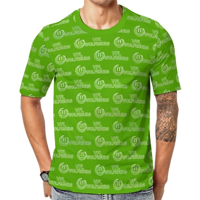 VfL Wolfsburg Unisex 3D Vollständig Druck Kurzarm T-Shirts Beiläufige Tee Tops