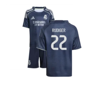 Real Madrid Antonio Rüdiger 22 Auswärtstrikot Kinder 2025-2026