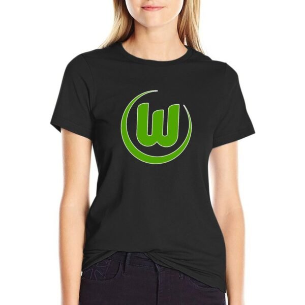 VfL Wolfsburg Damen Kurzarm Rundhals T-Shirt Casual Sommer Tops