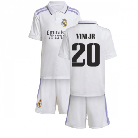 Real Madrid Vini JR 20 Heimtrikot Kinder Mini Kit 2022-2023 Real Madrid Vini JR 20 Heimtrikot Kinder Mini Kit 2022-2023