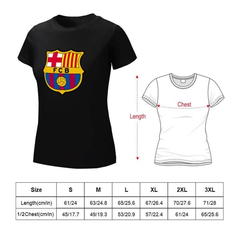 Fc Barcelona Damen Kurzarm Rundhals T-Shirt Casual Sommer Tops