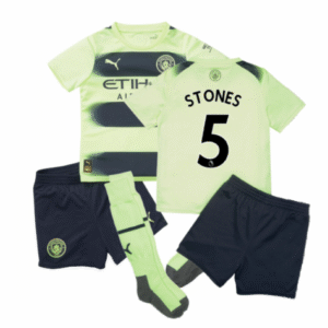 Man City John Stones 5 Kinder Third Trikot Mini Kit 2022-2023