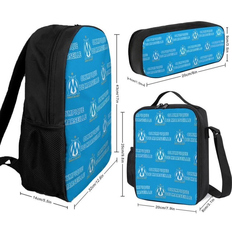 Olympique De Marseille Student Schulranzen Lunchbag Stifttasche Kombination
