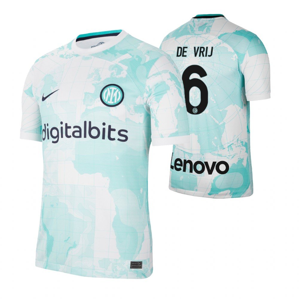 Inter Mailand Stefan de Vrij 6 Away Trikot 2022-2023 Inter Mailand Stefan de Vrij 6 Away Trikot 2022-2023