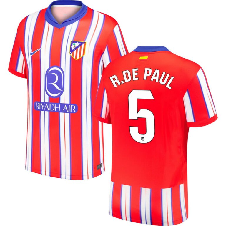 Atletico Madrid Rodrigo De Paul 5 Home Trikot 2024-2025