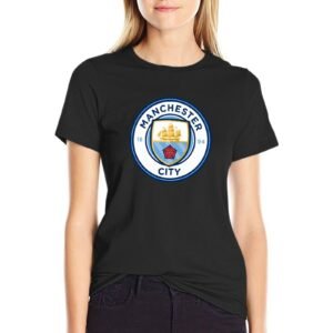 Manchester City Damen Kurzarm Rundhals T-Shirt Casual Sommer Tops