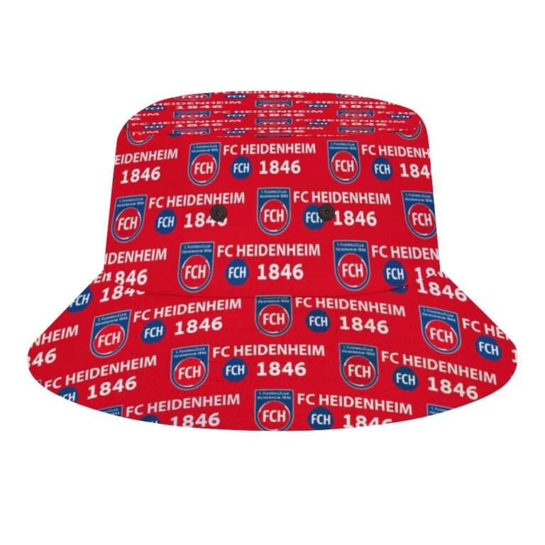 FC Heidenheim Karomuster Sommer Sonnenhut Reversible Bucket Hat
