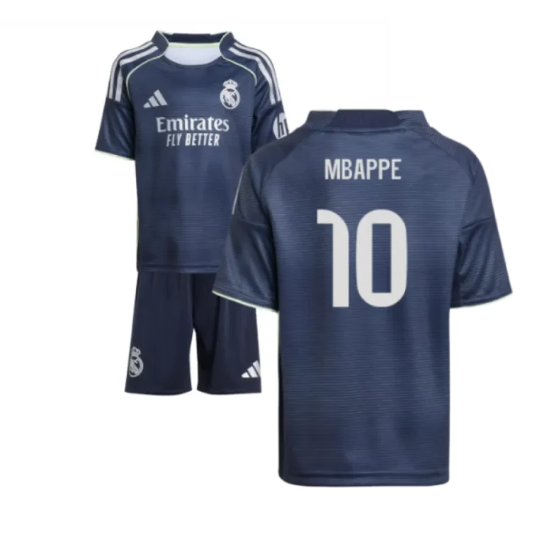 Real Madrid Kylian Mbappé 10 Auswärtstrikot Kinder 2025-2026
