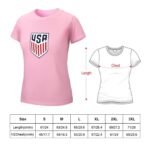 Vereinigten Staaten Damen Kurzarm Rundhals T-Shirt Casual Sommer Tops