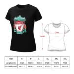 FC Liverpool Damen Kurzarm Rundhals T-Shirt Casual Sommer Tops