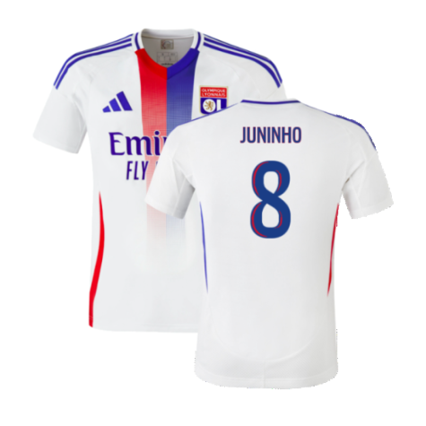 Olympique Lyonnais Juninho 8 Home Trikot 2024-2025 Olympique Lyonnais Juninho 8 Home Trikot 2024-2025