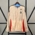 Real Madrid Beidseitig Verwendbar Anthem Jacke 2024-2025 - Blau Beige