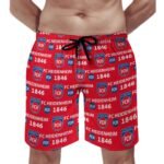 FC Heidenheim Herren Badehose Schnelltrocknende Strandshorts Mit Tasche Kordelzug Shorts