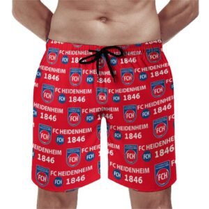 FC Heidenheim Herren Badehose Schnelltrocknende Strandshorts Mit Tasche Kordelzug Shorts