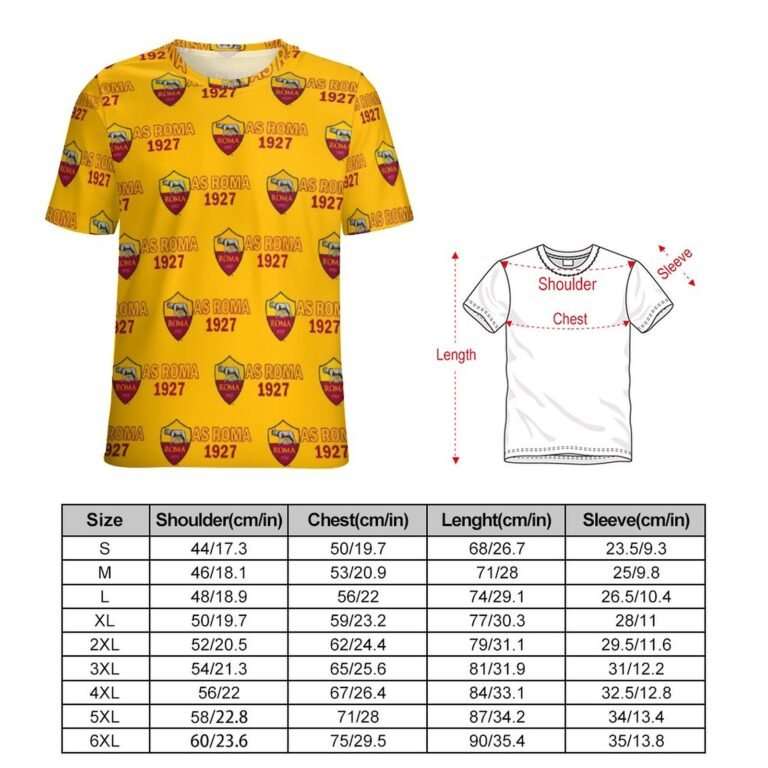AS Rom Unisex 3D Vollständig Druck Kurzarm T-Shirts Beiläufige Tee Tops