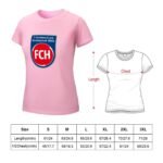 FC Heidenheim Damen Kurzarm Rundhals T-Shirt Casual Sommer Tops