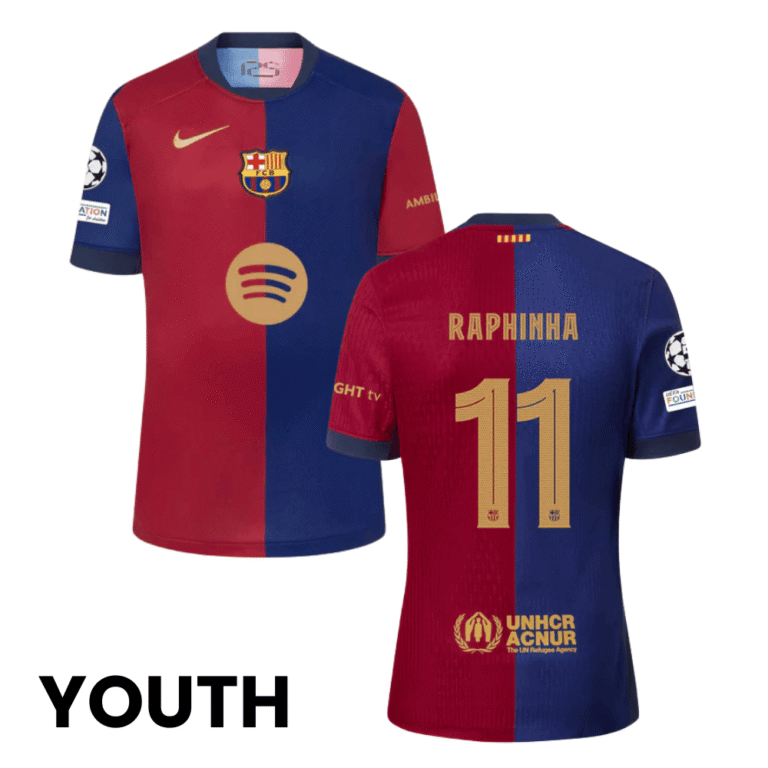 FC Barcelona Raphinha 11 Heimtrikot Kinder Mini Kit 2024-2025