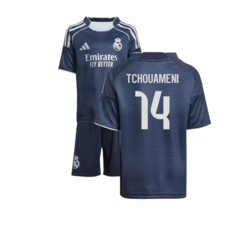 Real Madrid Aurélien Tchouaméni 14 Auswärtstrikot Kinder 2025-2026