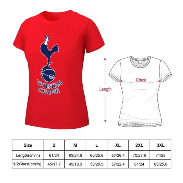 Tottenham Hotspur Damen Kurzarm Rundhals T-Shirt Casual Sommer Tops