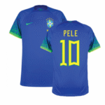 Brasilien Pelé 10 Away Trikot WM 2022